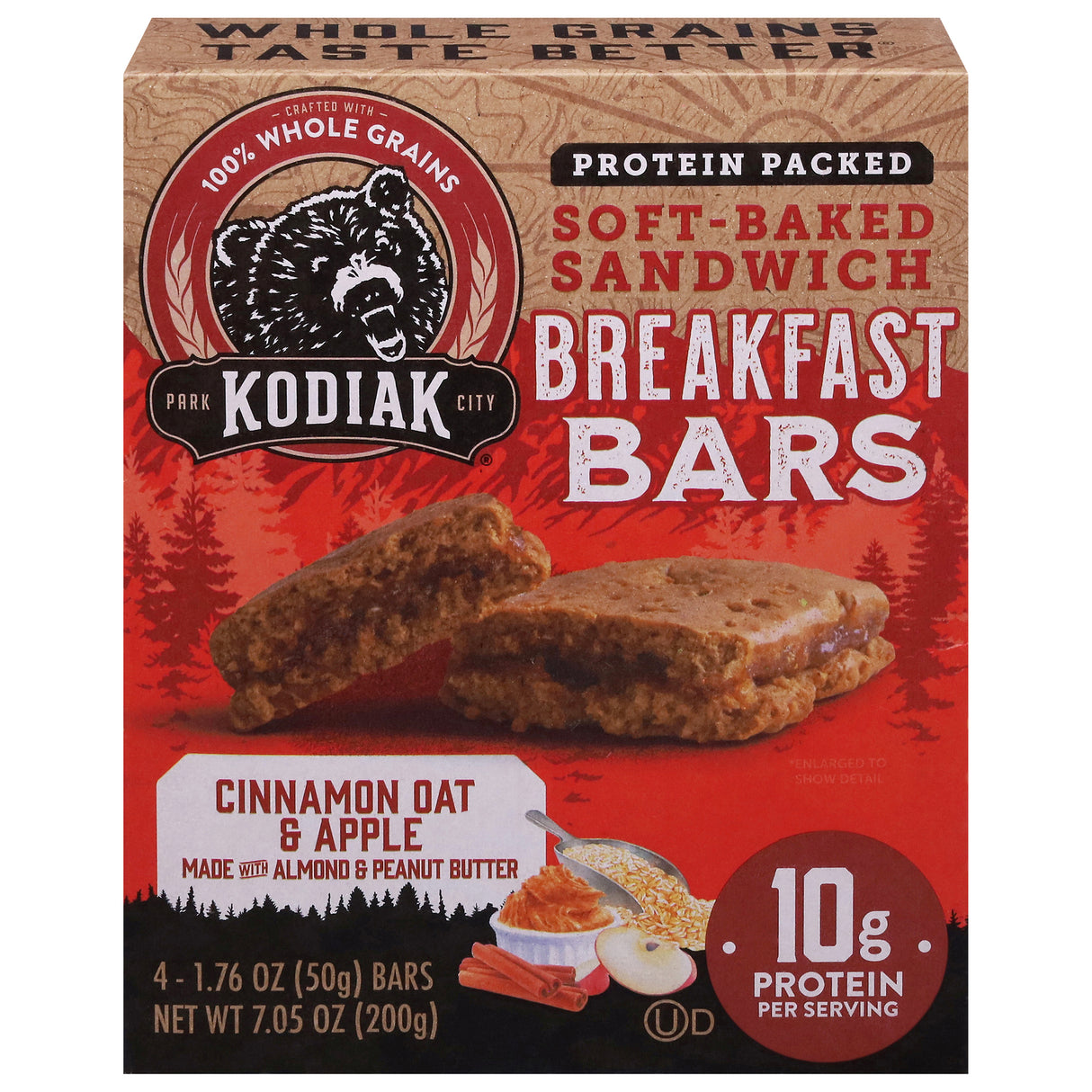 Kodiak Cakes Breakfast Bars - Cinnamon Oat Apple - 12 Pack - 7.05 Oz Each
