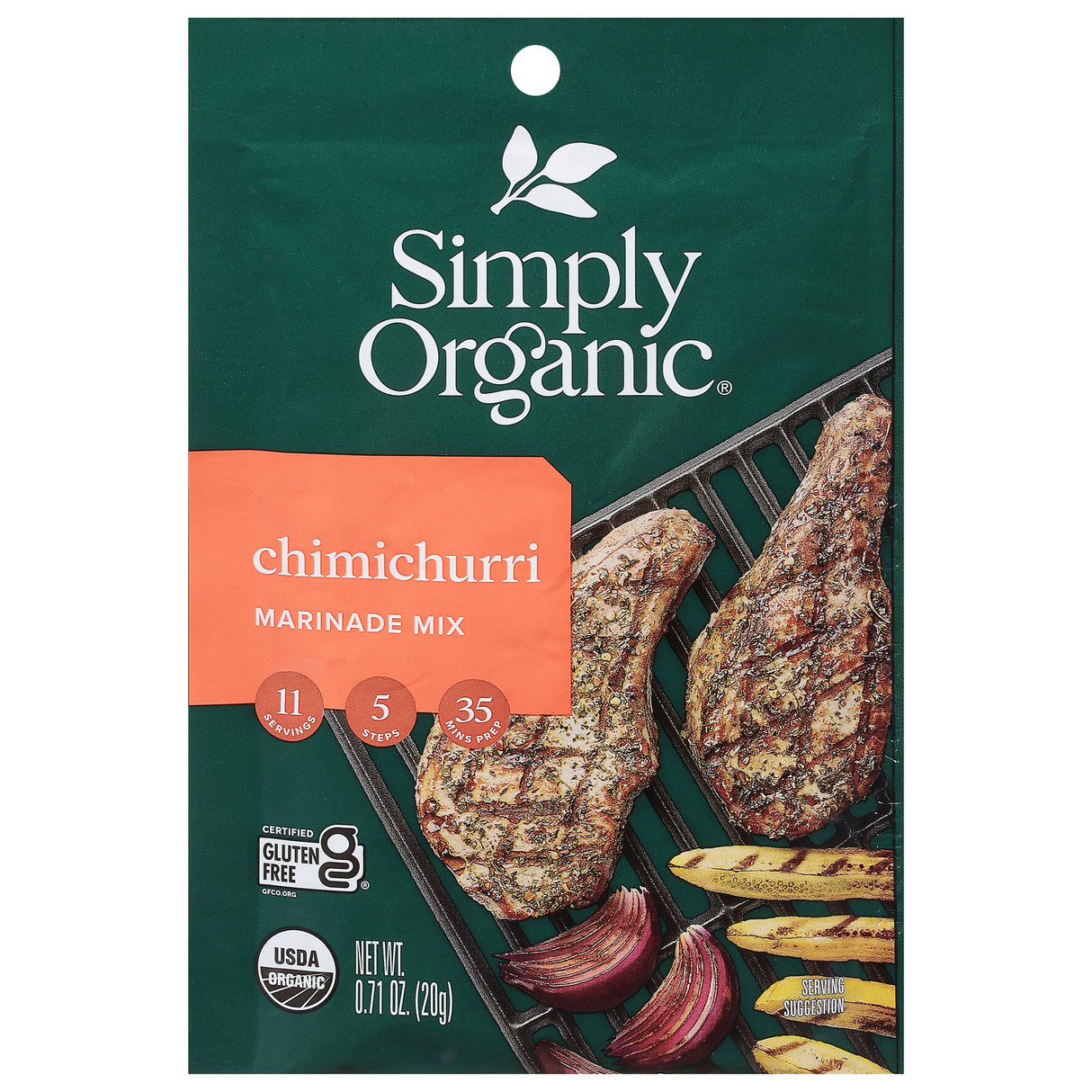 Simply Organic Chimichurri Marinade - 0.71 oz - (Pack of 12)