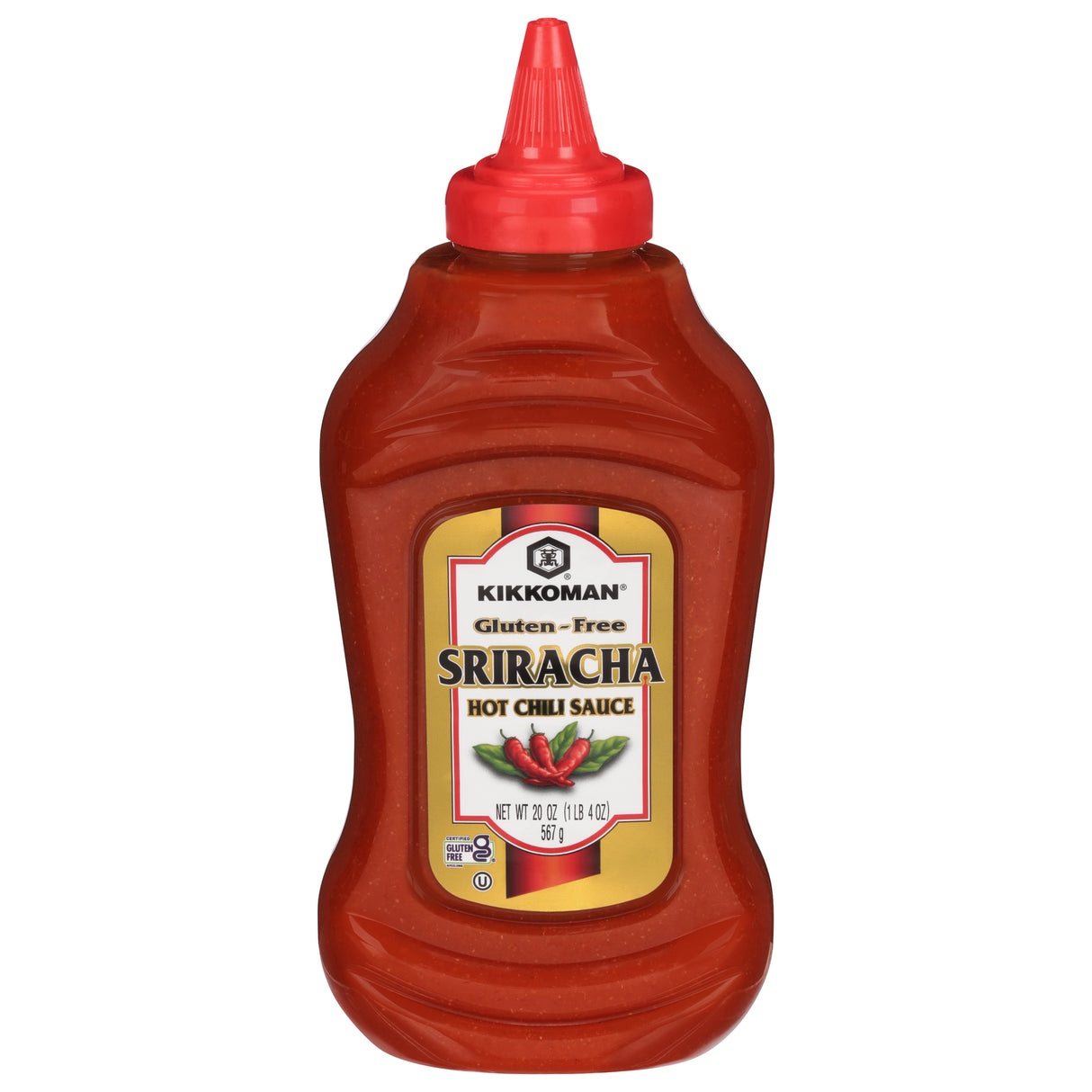 Kikkoman Sriracha Hot Chili Sauce, 20 oz , Pack of 12 - Spicy Asian Condiment