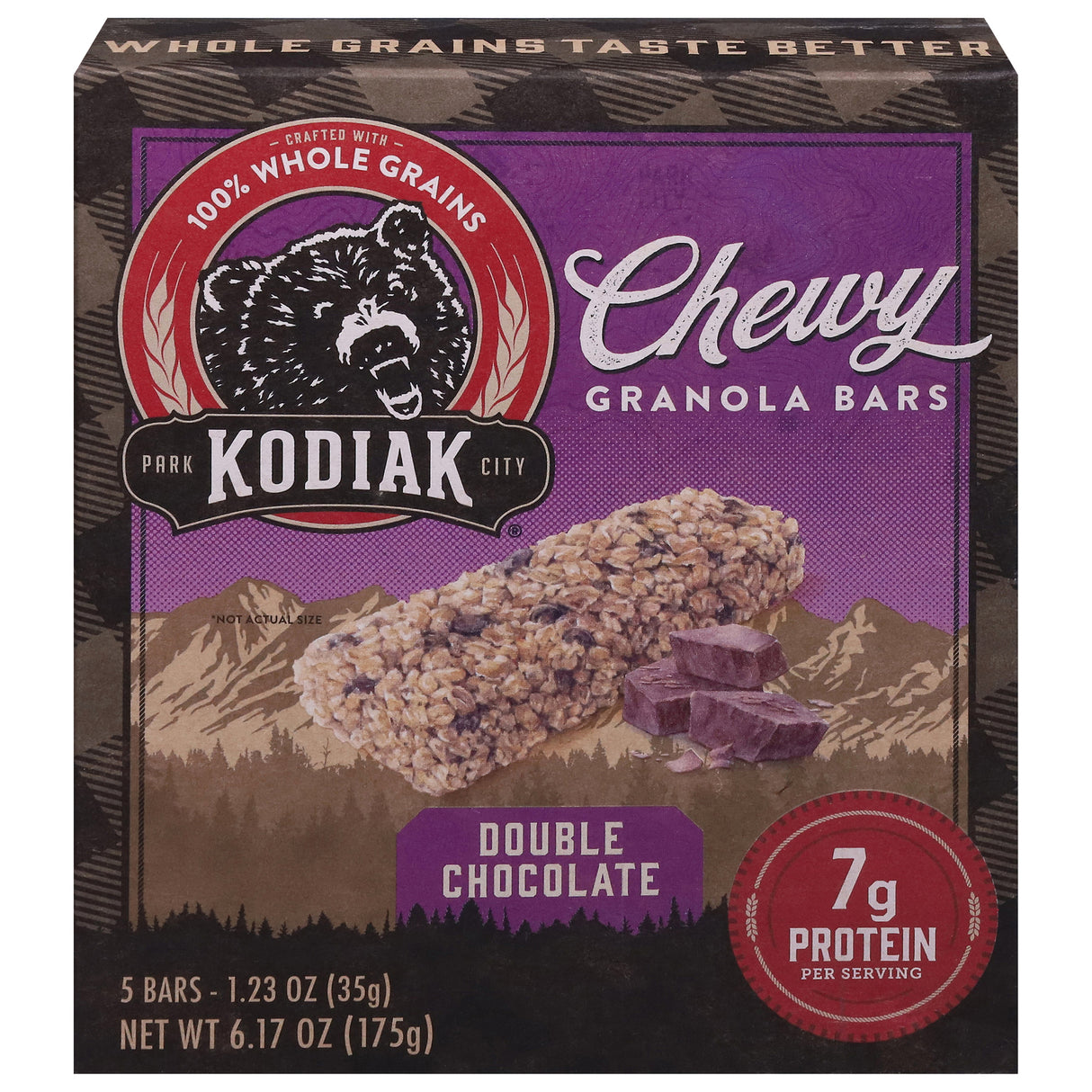 Kodiak Cakes Double Chocolate Granola Bars: High Protein Snack - 12 Pack
