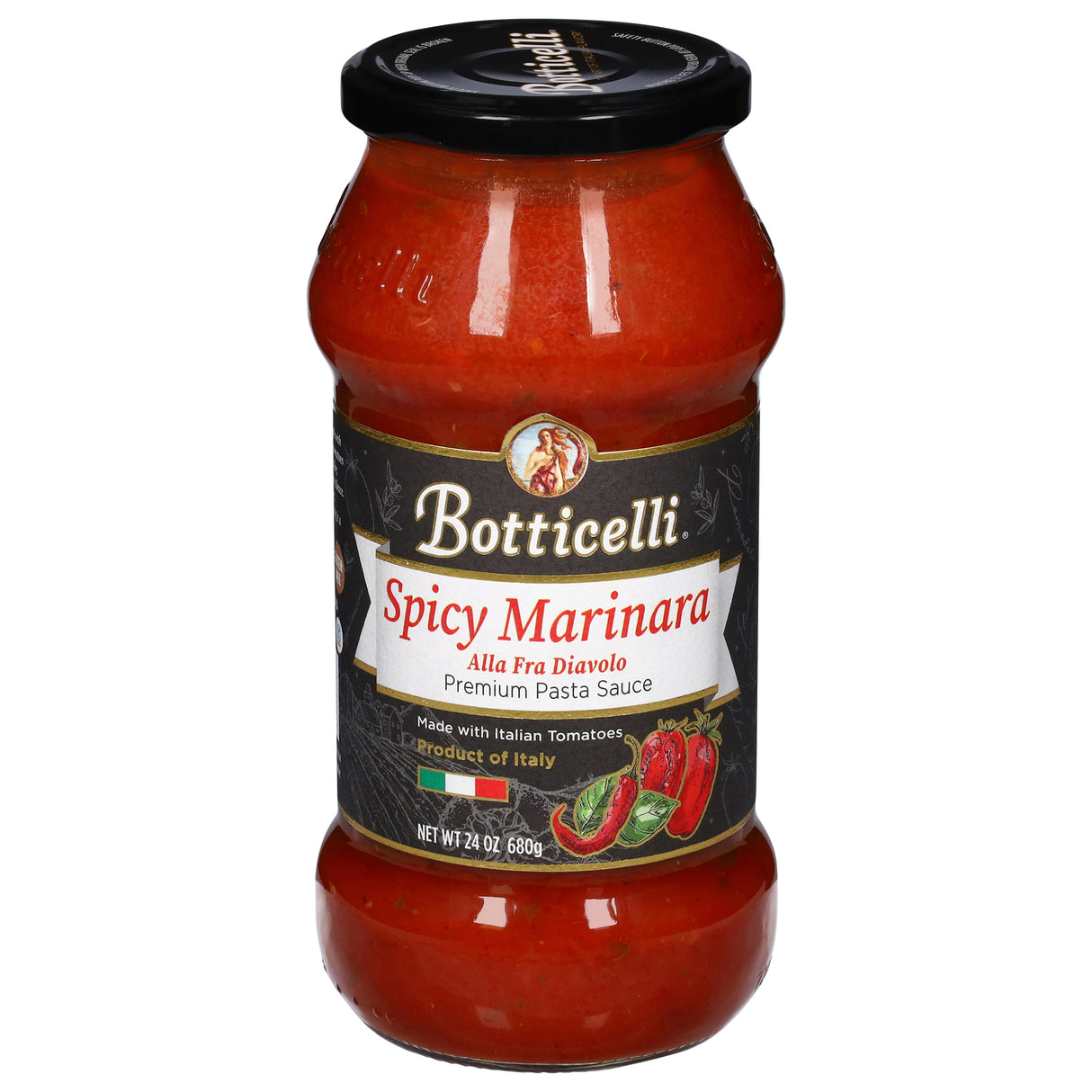 Botticelli Spicy Marinara Sauce 6-Pack: Authentic Italian Pasta Sauce