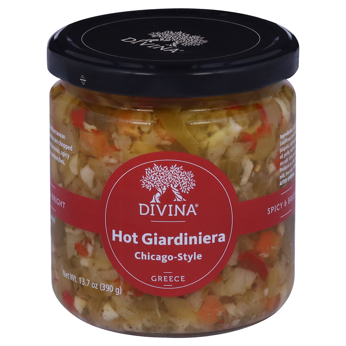 Divina Giardiniera Hot Chicago Style 6 Jars - Spicy Pickled Vegetables