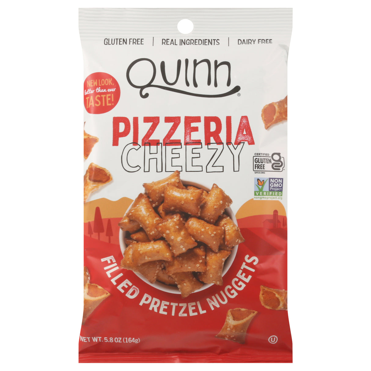 Quinn Pretzel Nuggets Plant Based Cheezy Pizza, Pack of 8-5.8 oz Bags
