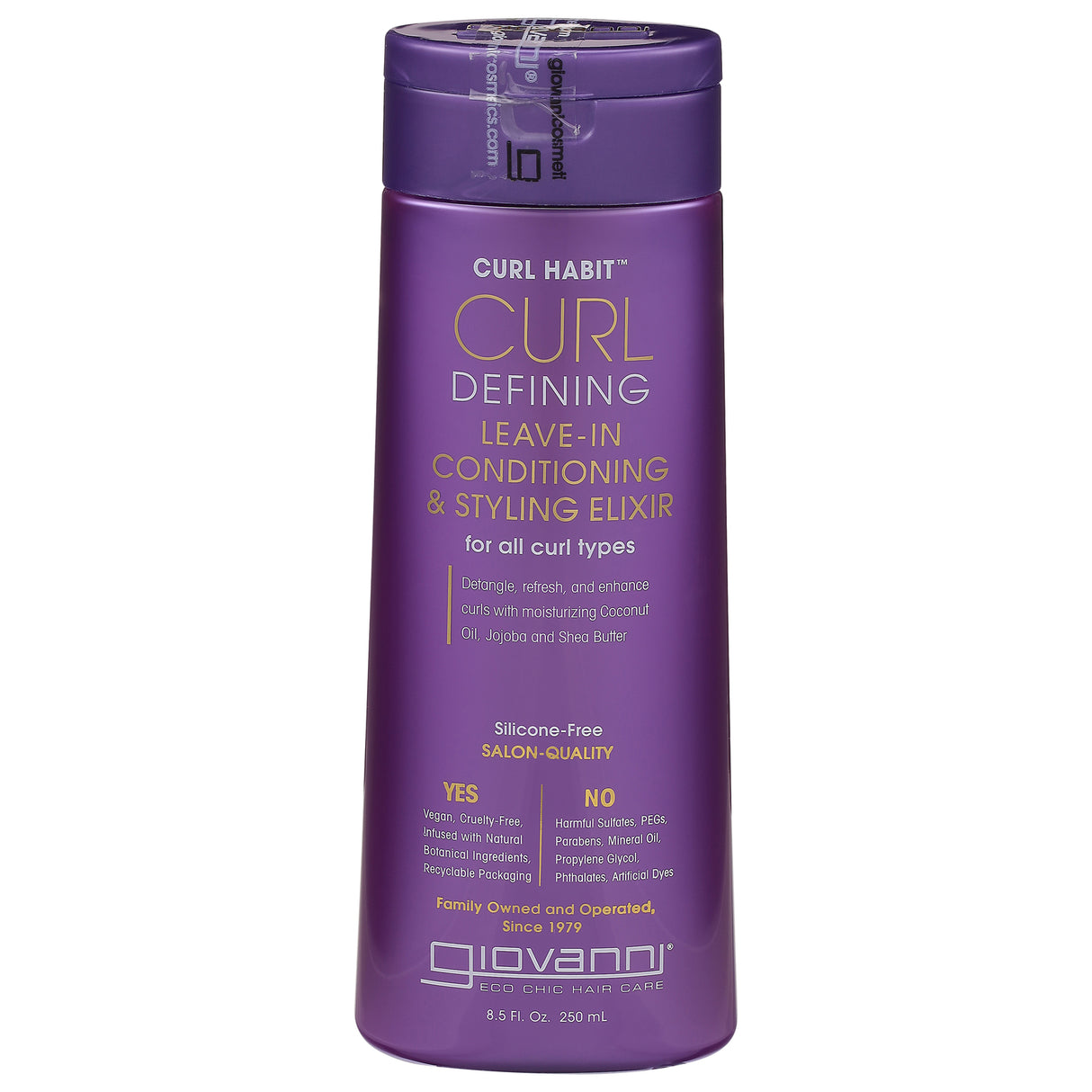 Giovanni Leave-In Conditioner for Curly Hair - Moisturizing Curl Definer, 8.5 fl oz