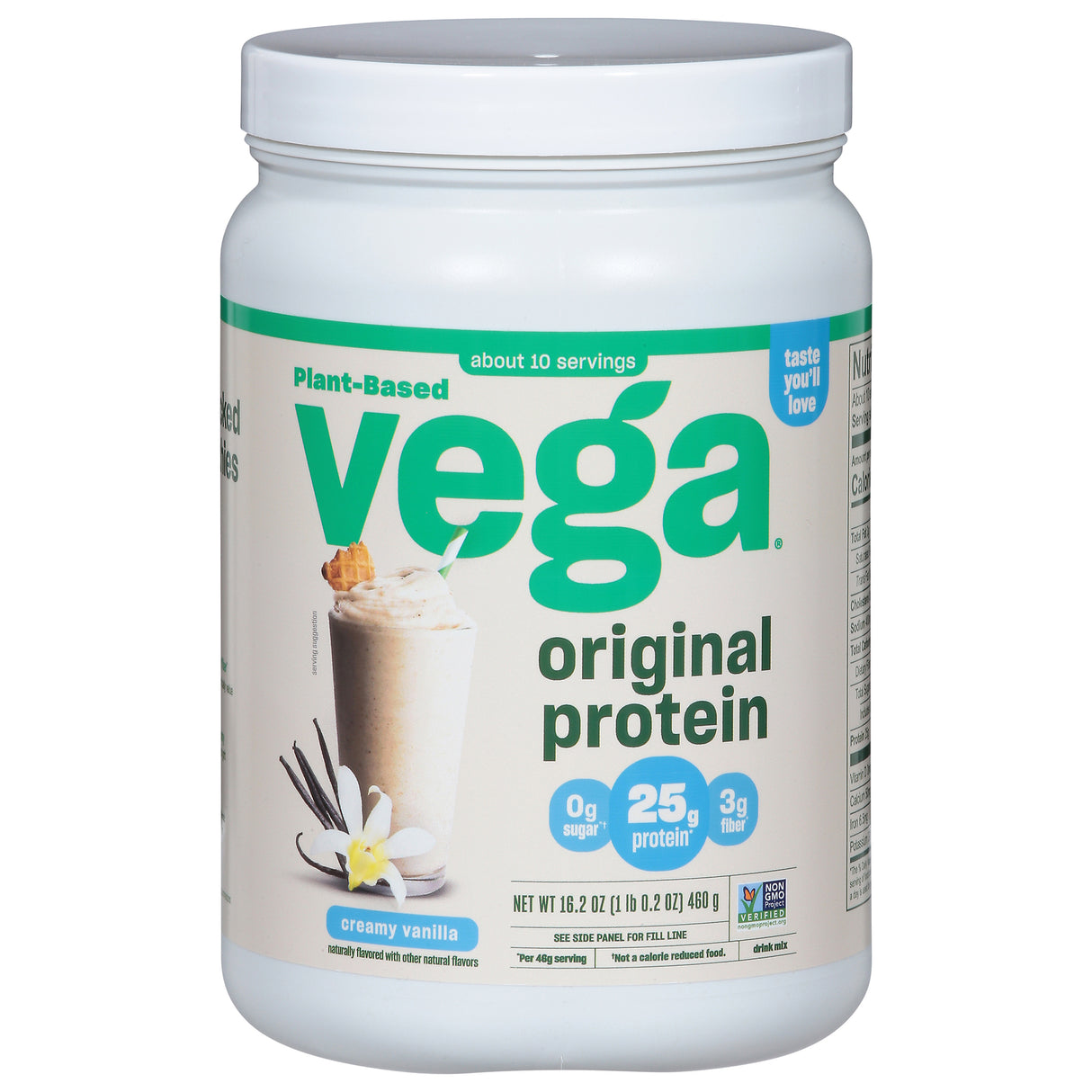Vega Protein Mix Creamy Vanilla - 16.2 Oz - Single Serving Plant Based Protein Powder