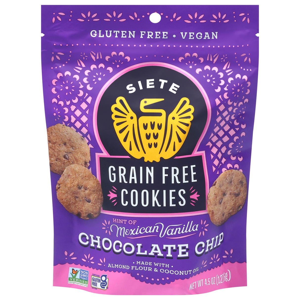 Siete Chocolate Chip Cookies: Grain & Gluten-Free - 10 x 4.5oz - Shop Now!