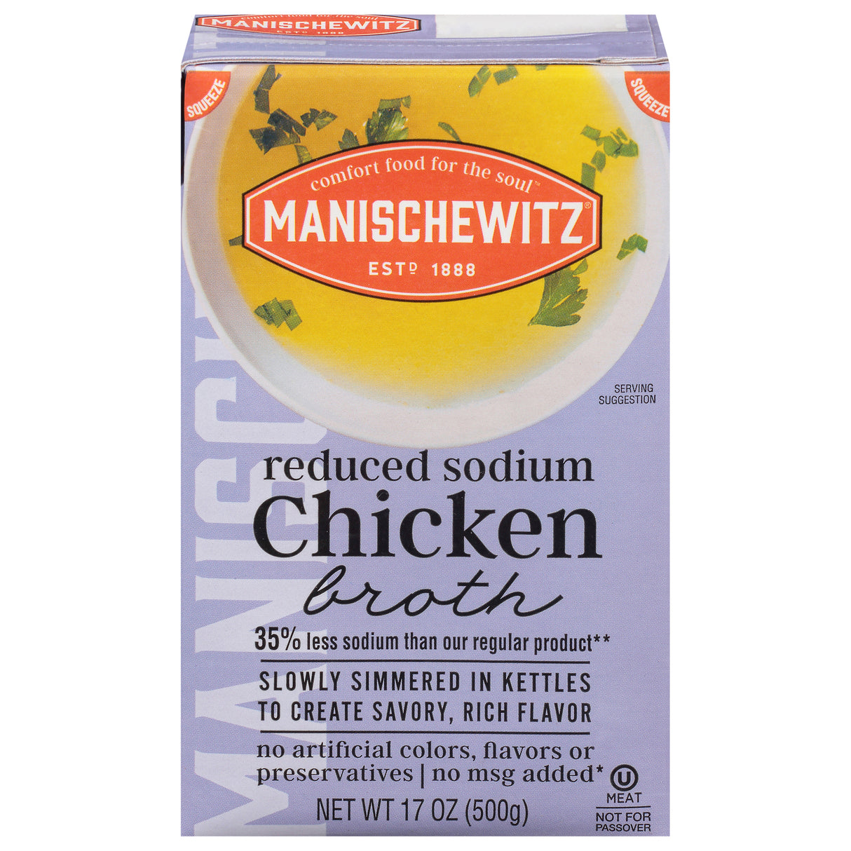 Manischewitz Low Sodium Chicken Broth, 12 pk - Healthy Kosher Broth