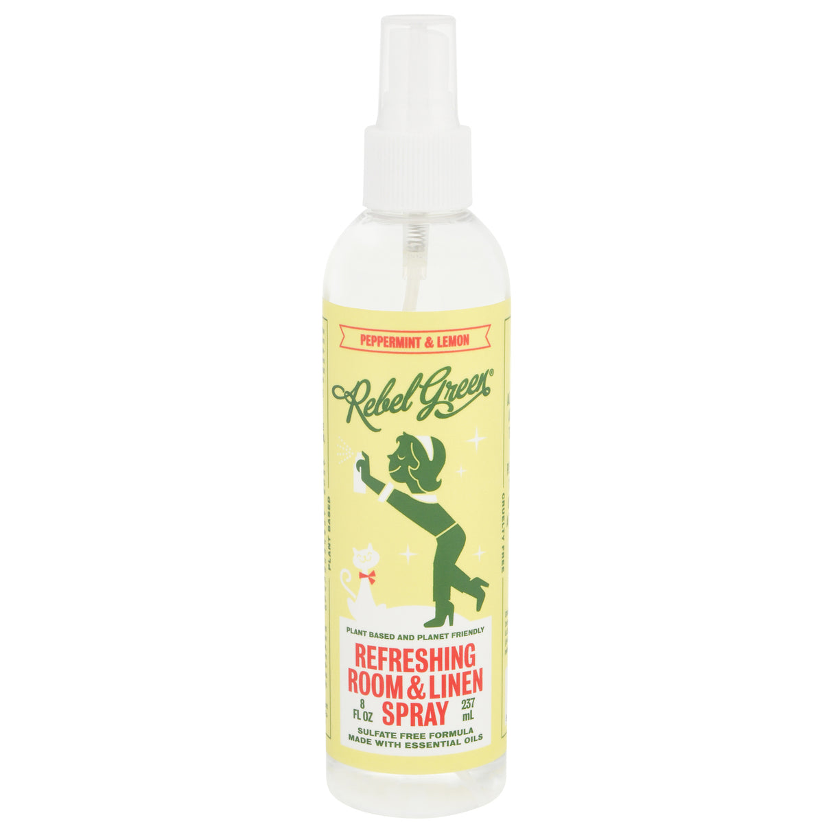 Rebel Green Room & Linen Spray - Peppermint & Lemon, 8 fl oz (Pack of 8)