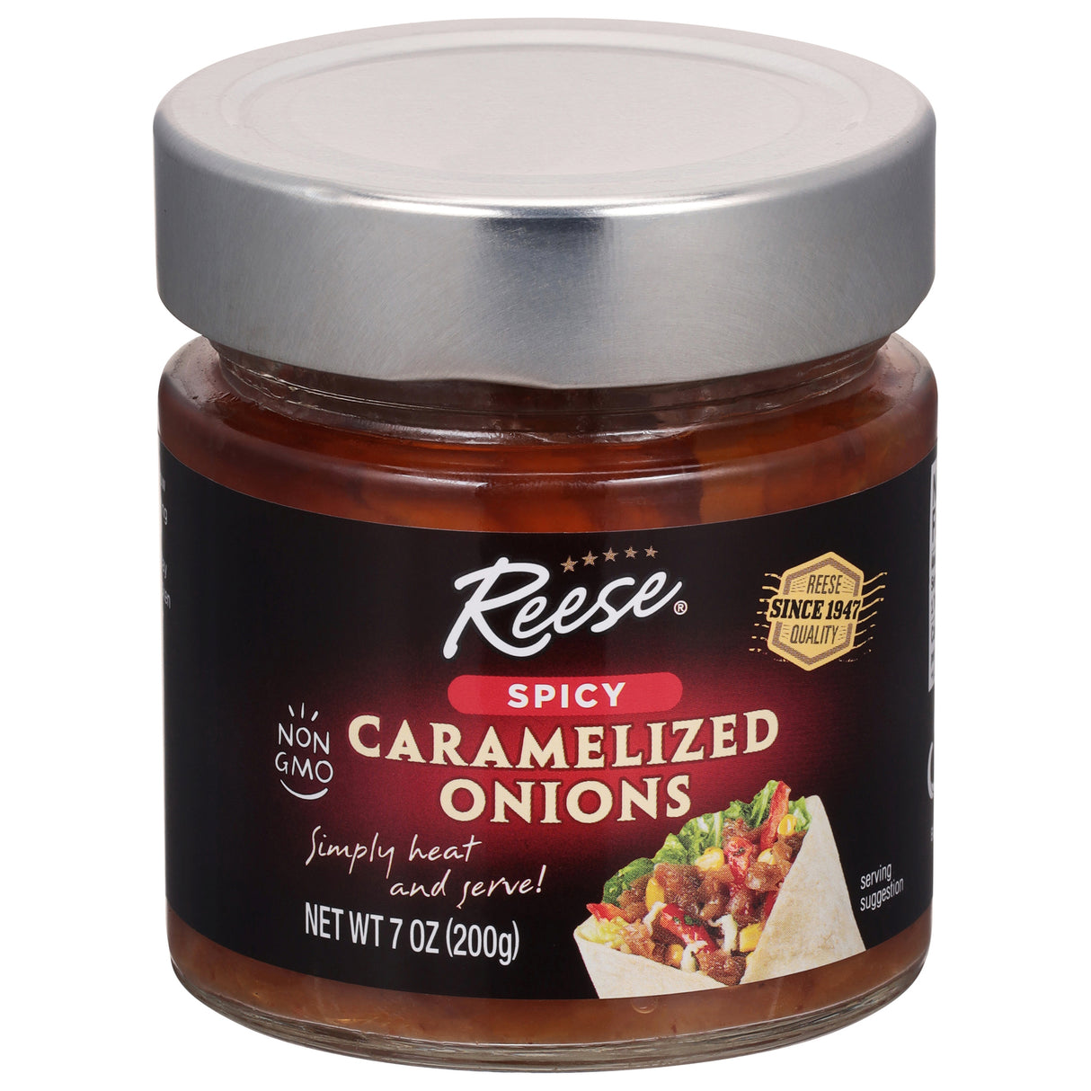 Reese Caramelized Onion Spread Spicy 6-Pack - Gourmet Condiment, 7 oz Jars