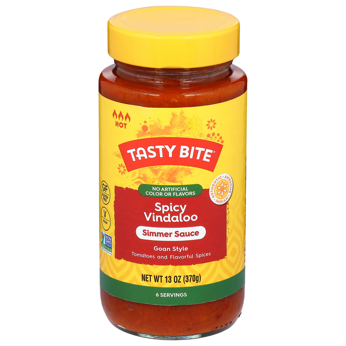 Tasty Bite Vindaloo Sauce (6-Pack): Authentic Indian Simmer Sauce, Spicy & Ready!