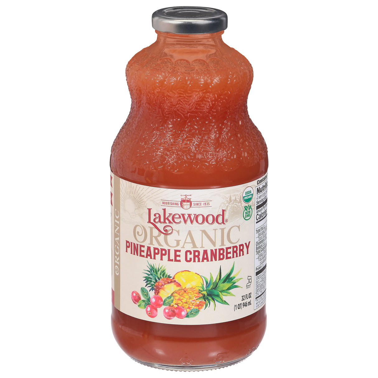 Lakewood Pineapple Cranberry Juice: 6-32oz Bottles | Healthy Juice | Lakewood