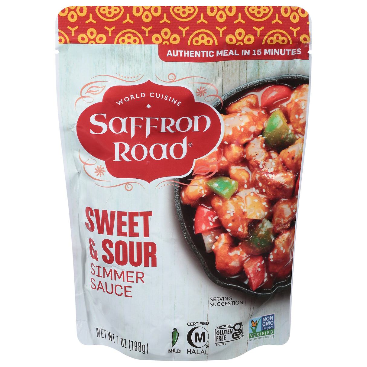 Saffron Road Sweet & Sour Simmer Sauce, 8.7 oz (Pack of 7)