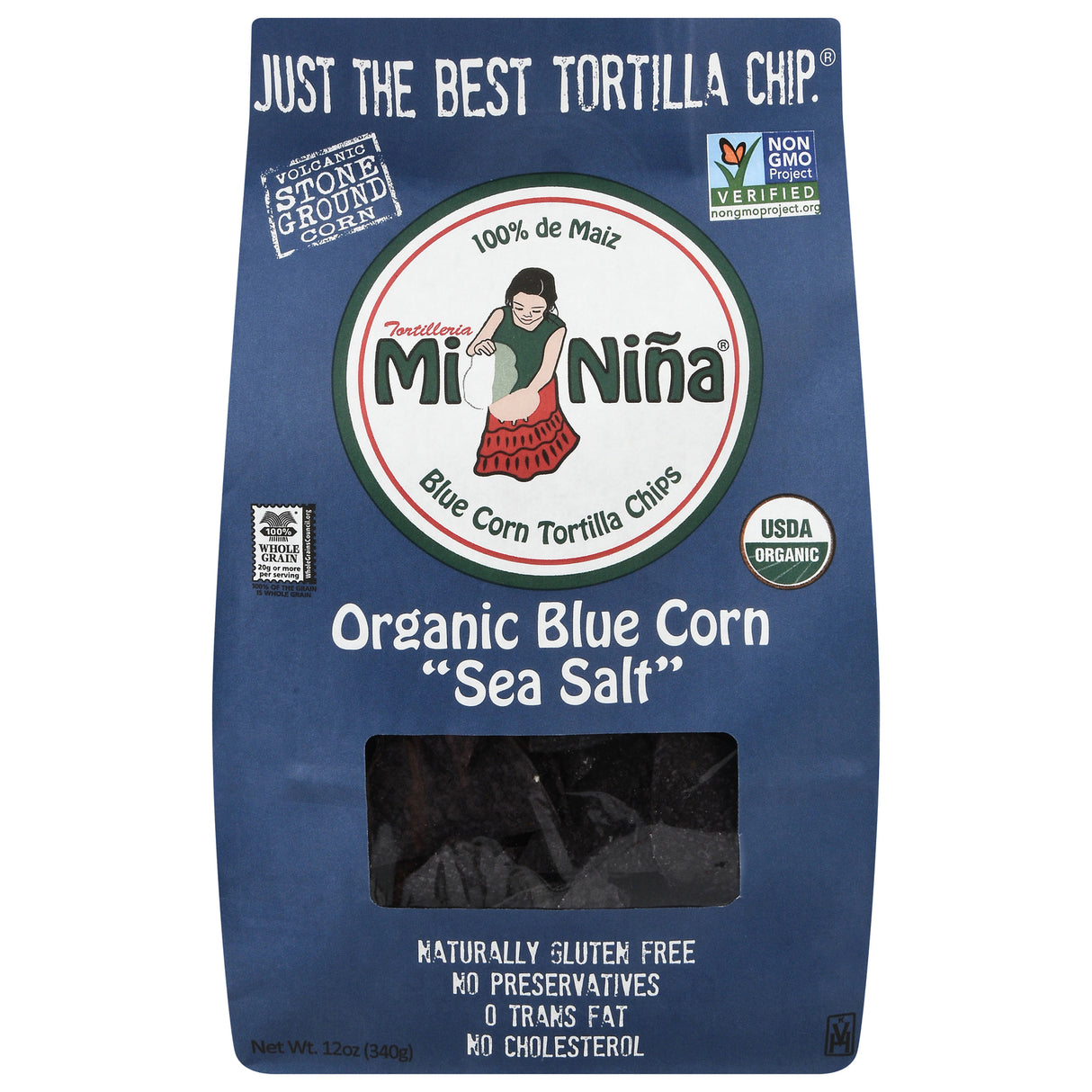 Mi Nina Blue Corn Tortilla Chips: 9-Pack Case | Authentic & Delicious OG2