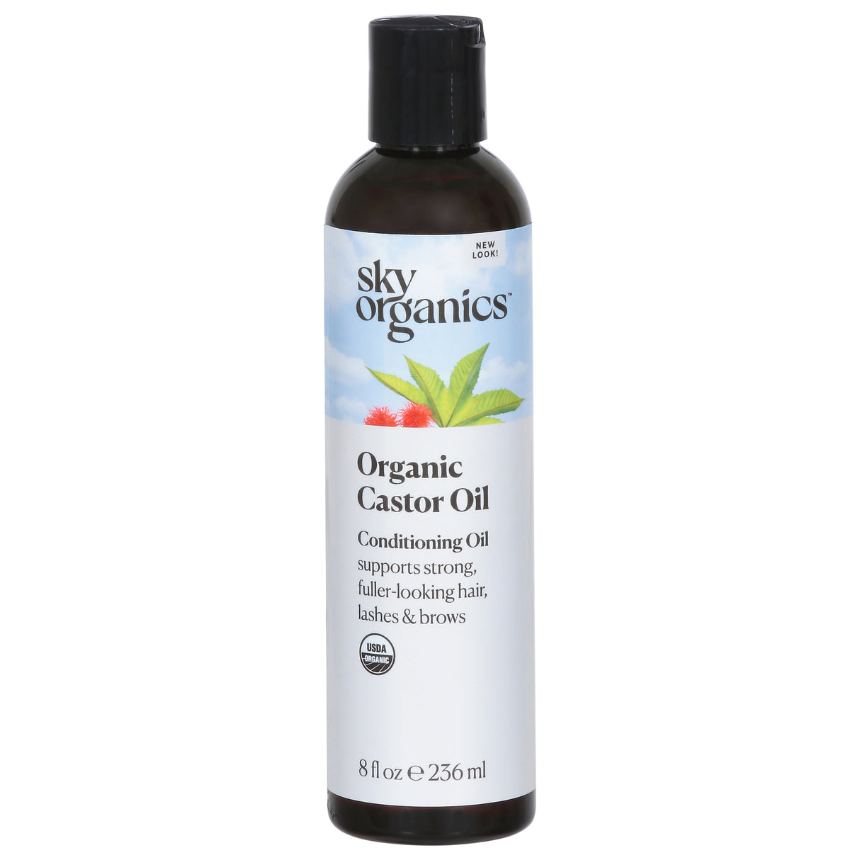 Sky Organics Castor Oil - 8 Oz - Pure USDA Organic Cold-Pressed Hair and Skin Oil