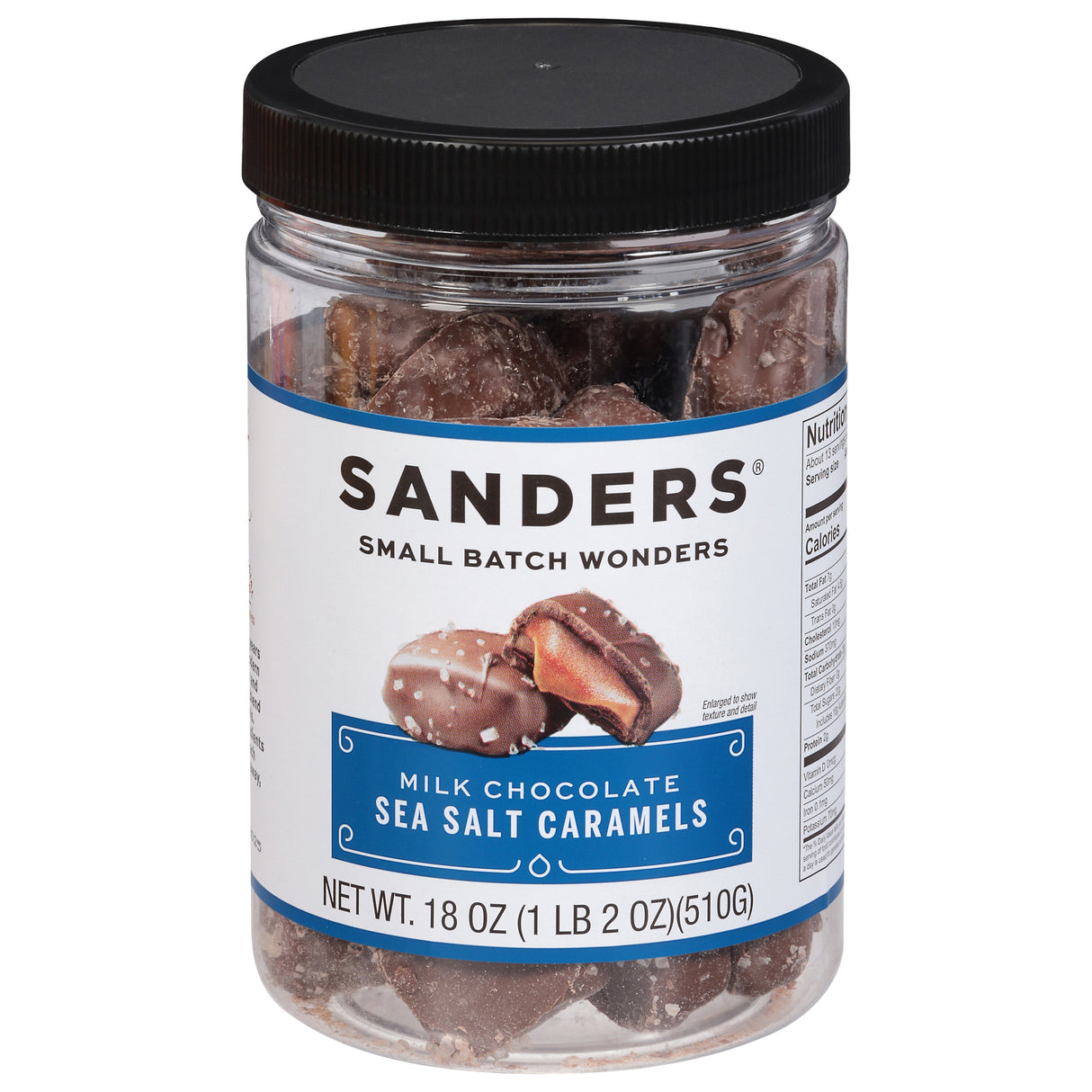 Sanders Milk Chocolate Sea Salt Caramels - 6 Count - 18 oz