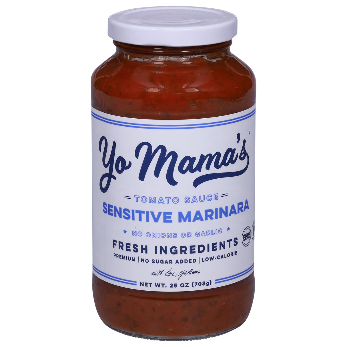 Yo Mama's Sensitive Marinara Sauce: Low Acid, Gluten-Free | Yo Mama's Foods