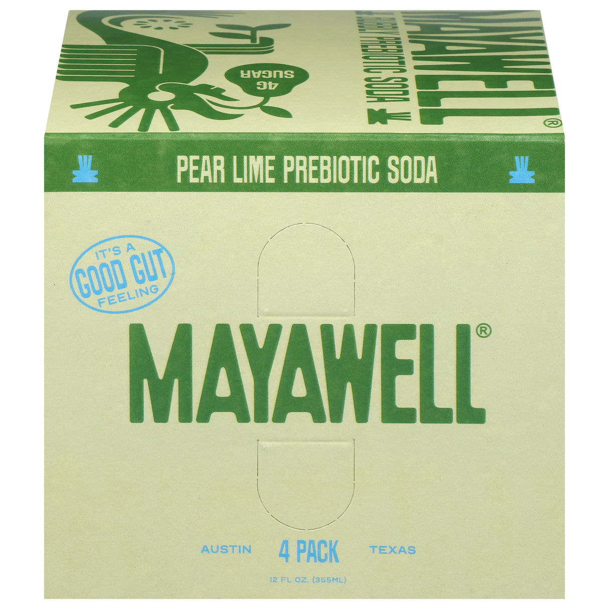 Mayawell Prebiotic Soda Pear Lime 6 Pack | Healthy Sparkling Drink