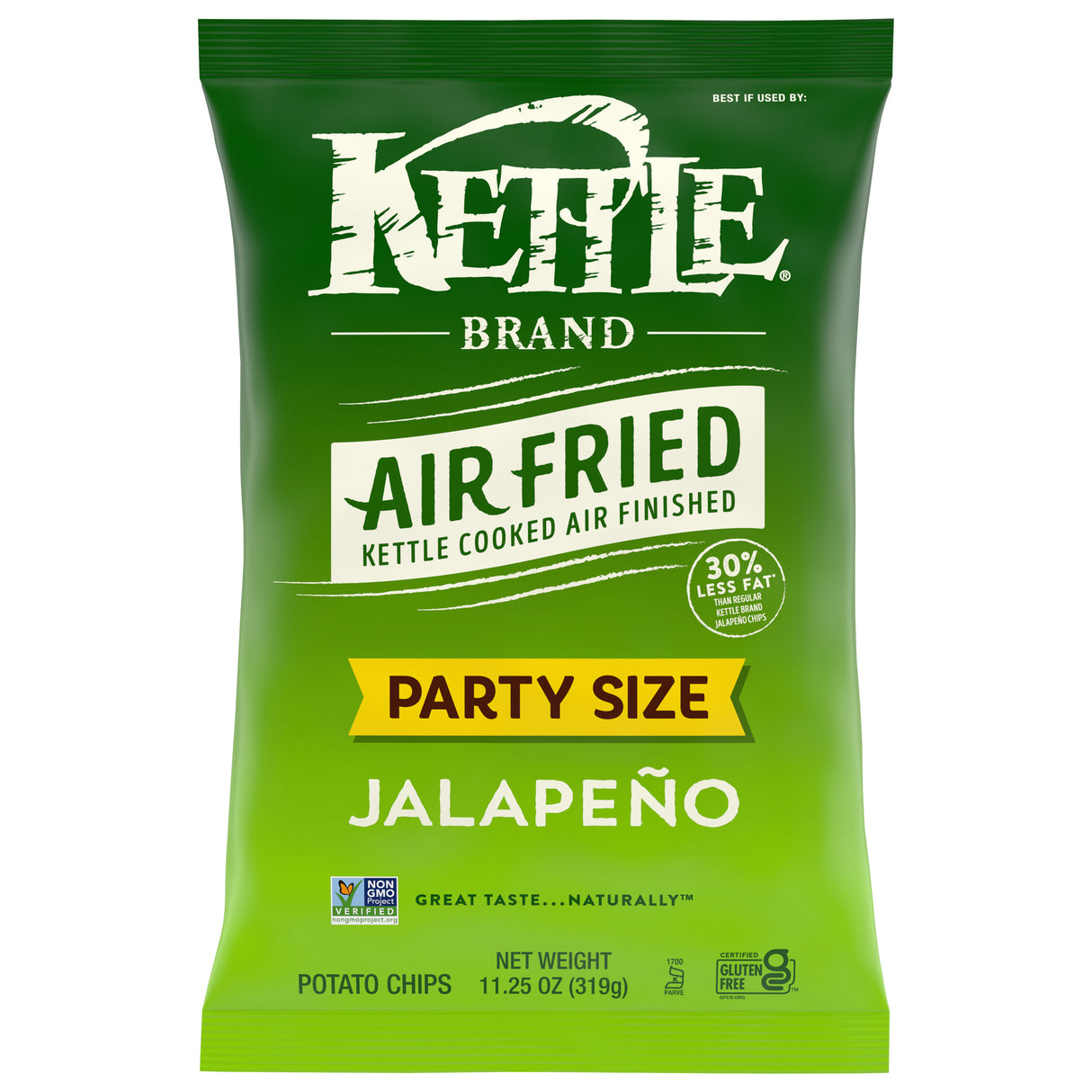 Kettle Brand Jalapeno Chips Air Fried - 9 Pack - Spicy, Crispy & Delicious