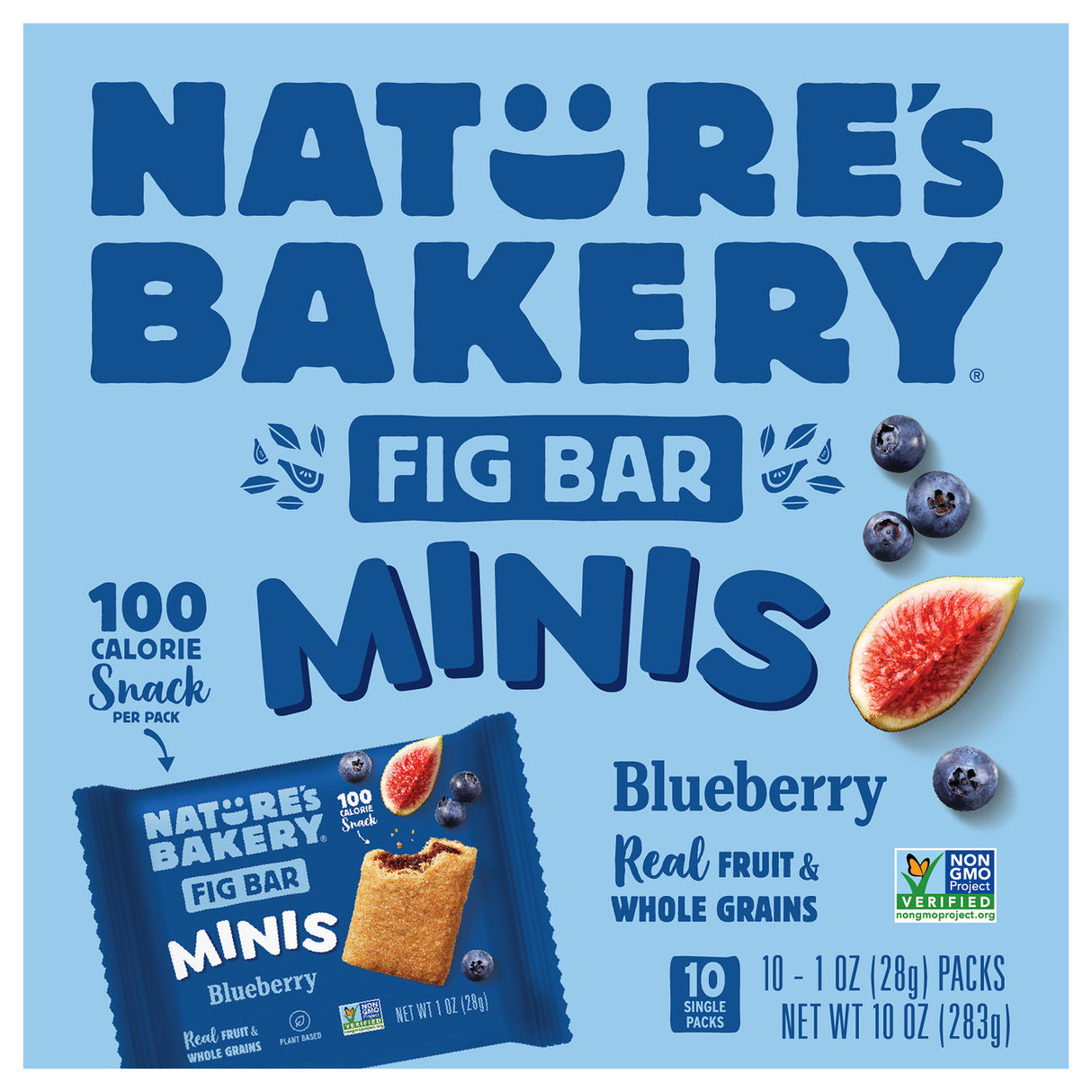Nature's Bakery Blueberry Fig Bars - 60 oz Pack | Healthy Snack & On-the-Go Food