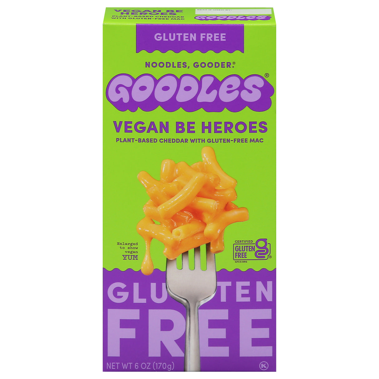 Goodles Vegan Gluten-Free Mac & Cheese, Be Heros, 12-6 oz Cups