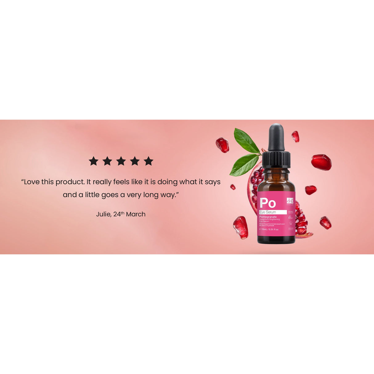 Dr. Botanicals Pomegranate Superfood Eye Serum - Antioxidant-Rich, Hydrating - 0.51 Fl Oz - Cozy Farm