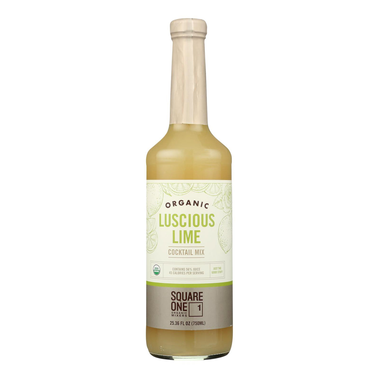 Square One Organic Mixers - Cocktail Mx Luscious Lime - Case Of 6-25.36 Fz