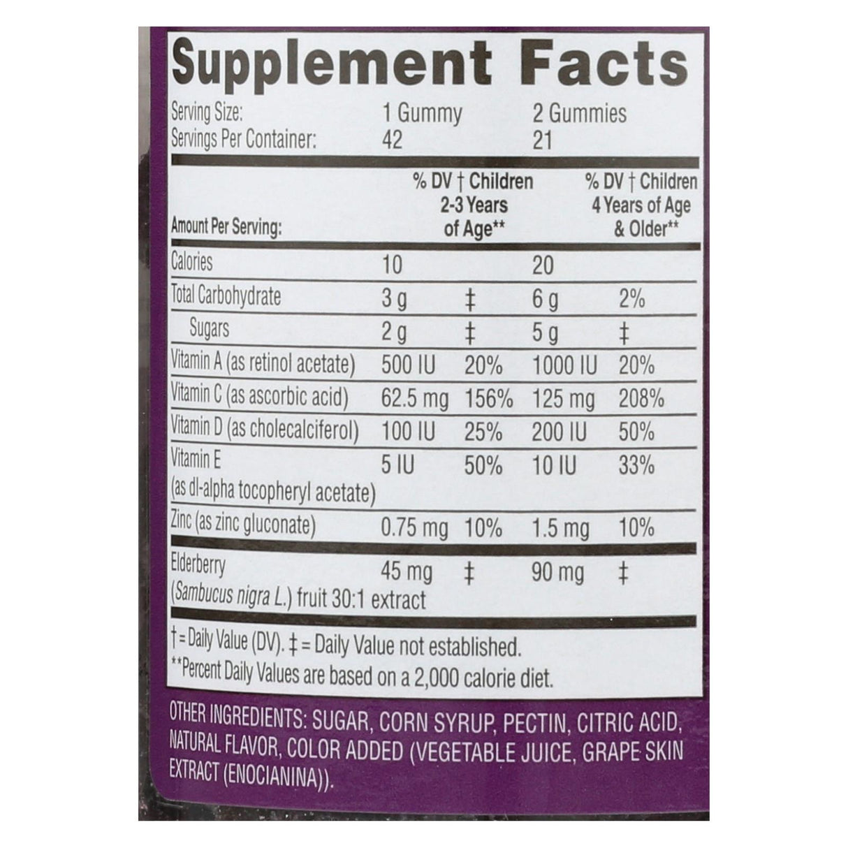 Zarbee's Naturals Elderberry Immune Support Gummies for Kids, 42 Count - Cozy Farm