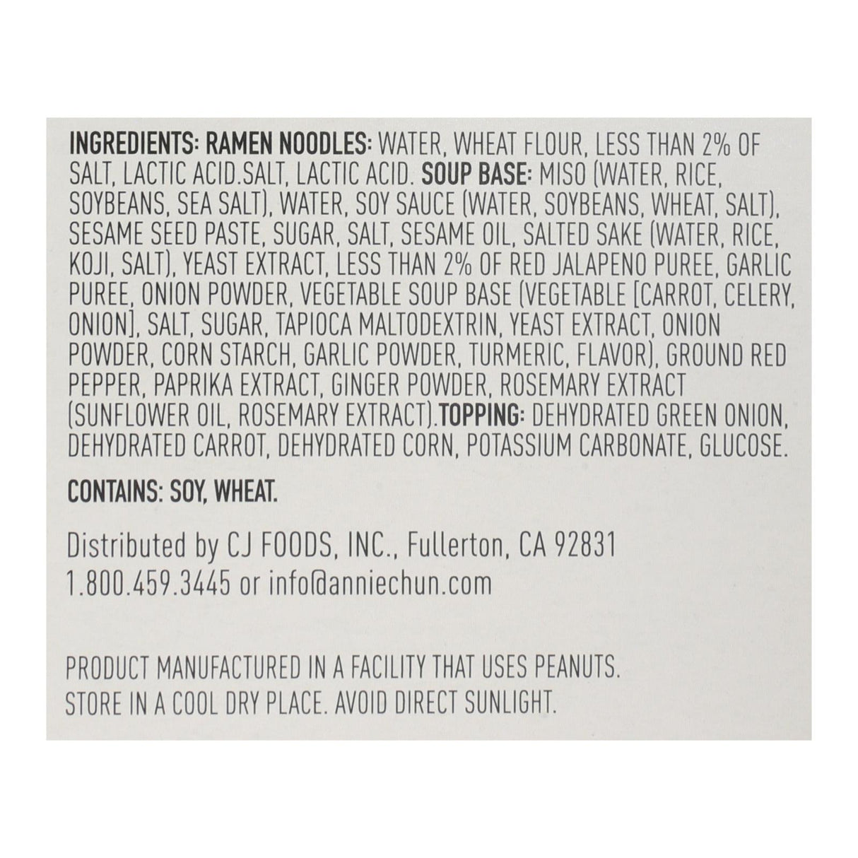 Annie Chun's Spicy Miso Ramen - 6-Pack (5.4 Oz Each) - Cozy Farm