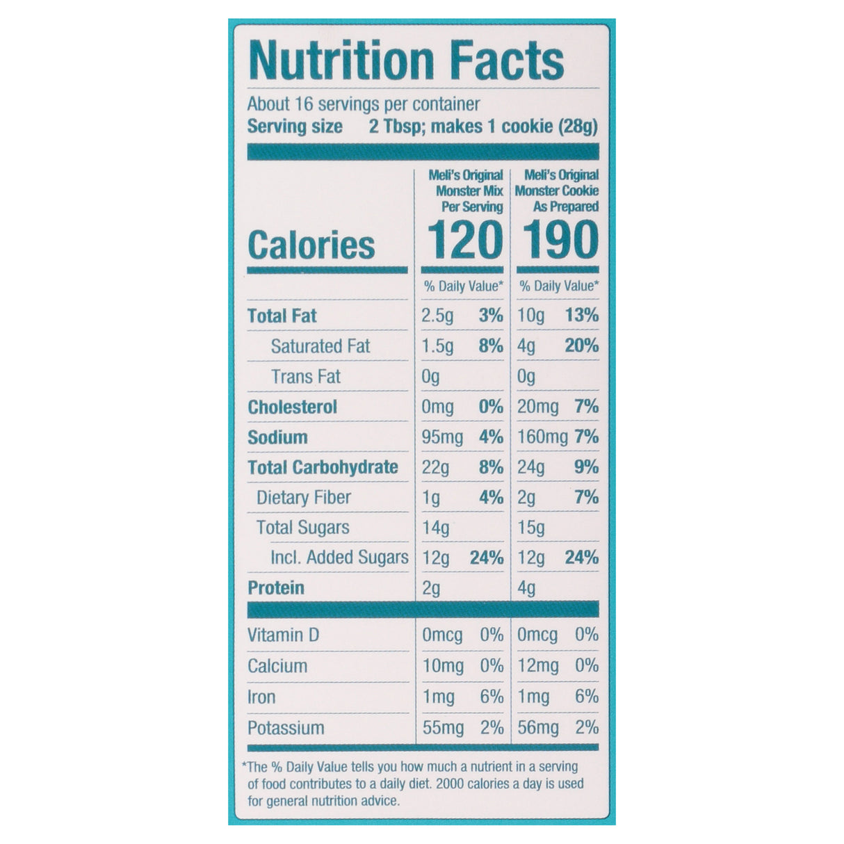 Meli's Monster Cookies - Cookie Mix Dry Original - Case Of 6-16 Oz - Cozy Farm