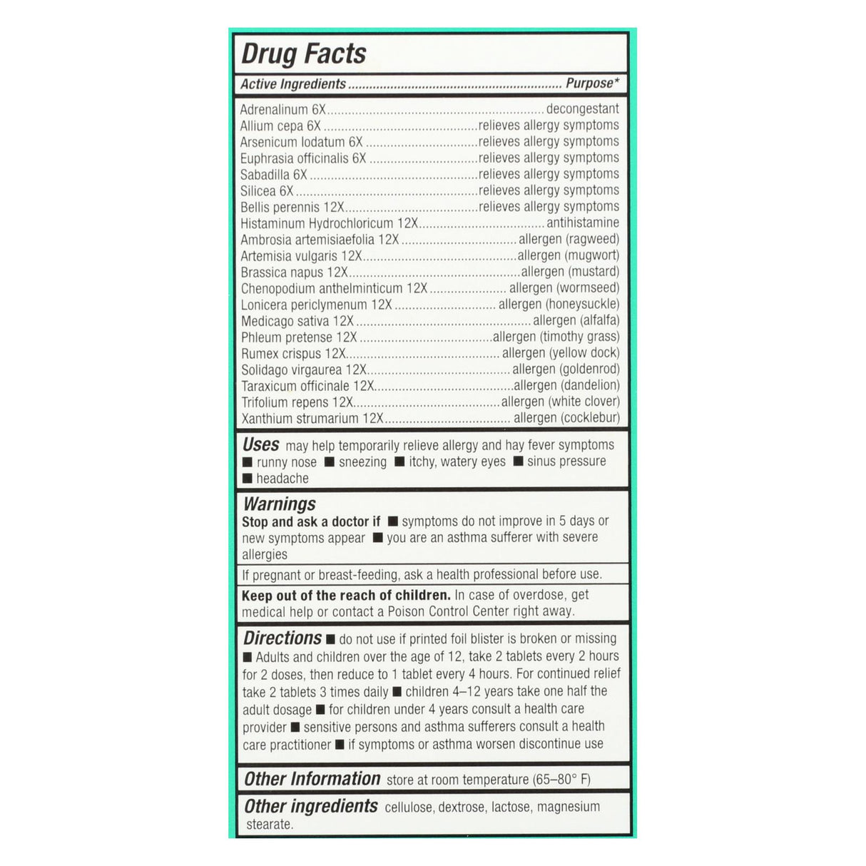 Bio-allers - Outdoor Allergy Treatment - 60 Tablets - Cozy Farm