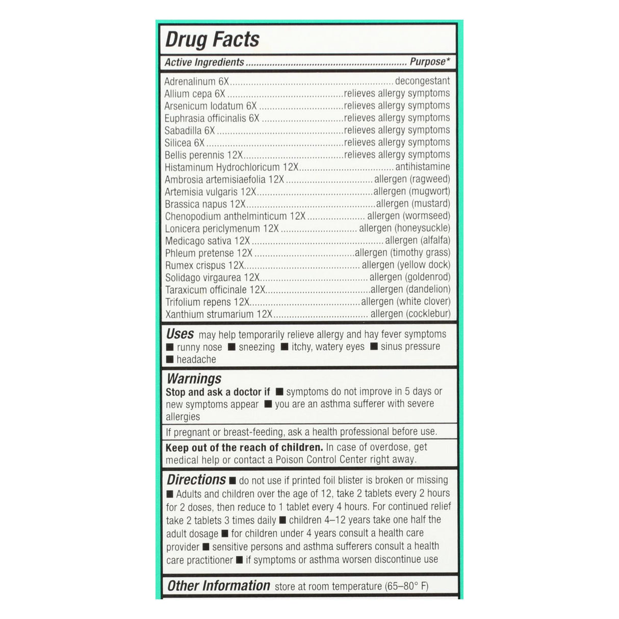 Bio-allers - Outdoor Allergy Treatment - 60 Tablets - Cozy Farm