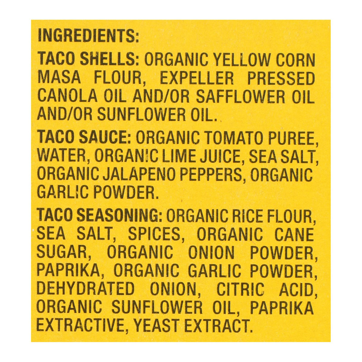 Garden Of Eatin' Yellow Corn Taco Dinner Kit - Dinner Kit - Case Of 12 - 9.4 Oz. - Cozy Farm