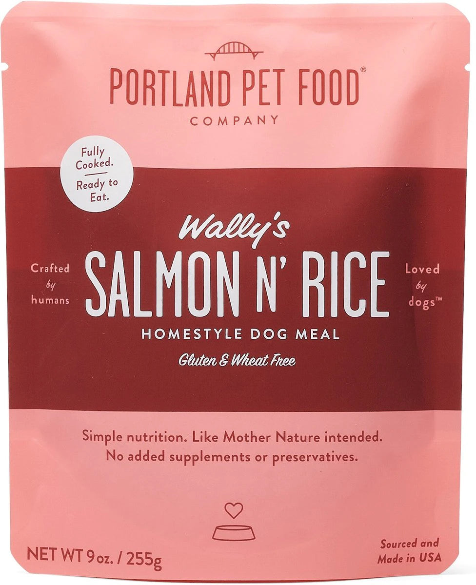 Portland Pet Food Company Wally's Dog Meal Salmon/Rice - Case of 8-9 Oz Cans - Cozy Farm
