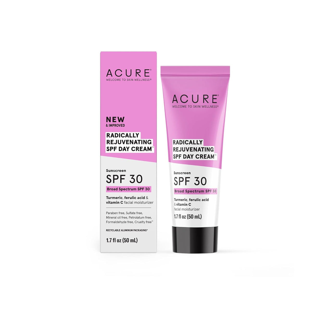 Acure - Rejuvenating Day Cream SPF 30, 1.7 oz - Sun Protection Moisturizer