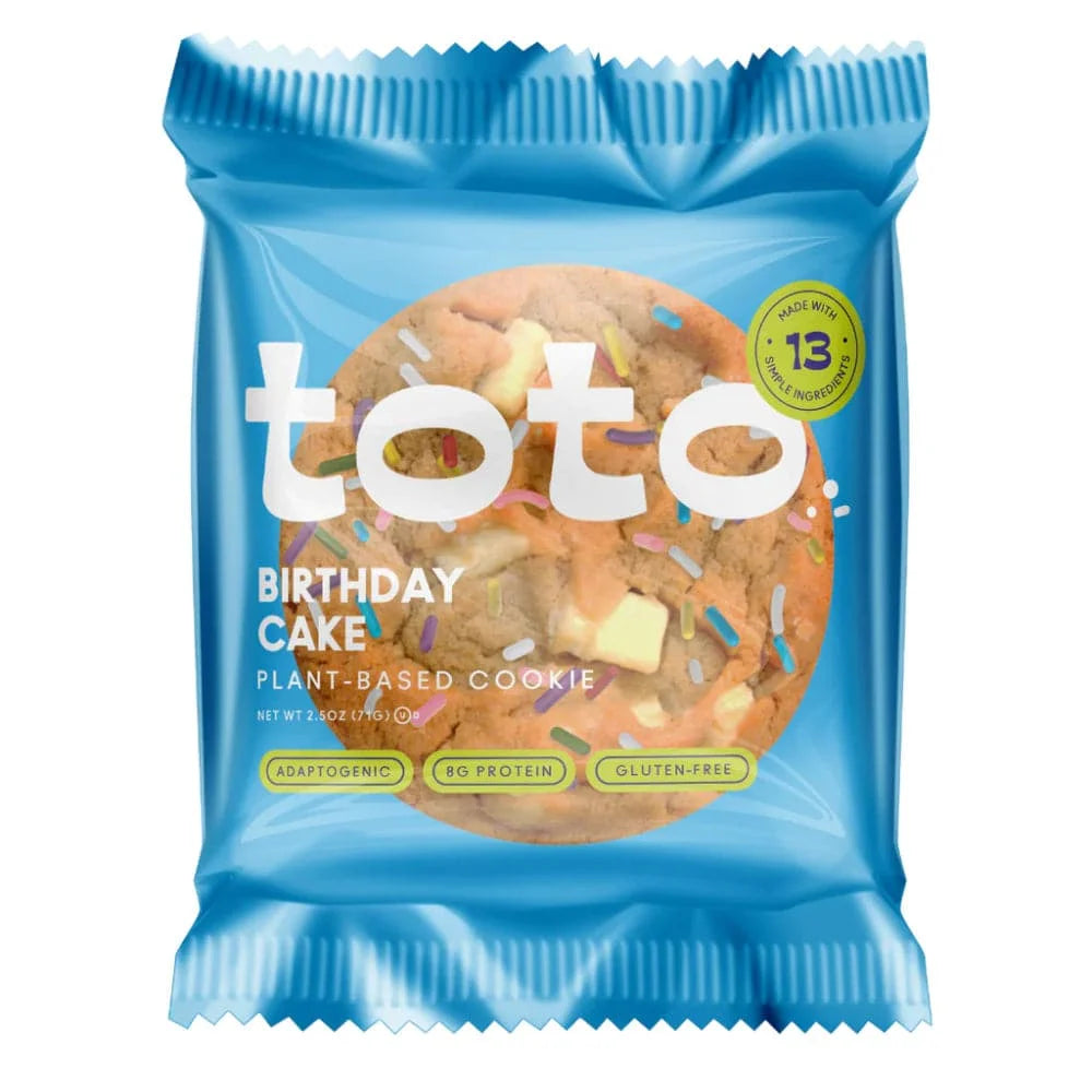 Toto - Plant Based Birthday Cake, 2.5 oz (Pack of 10) - Gluten Free Snacks