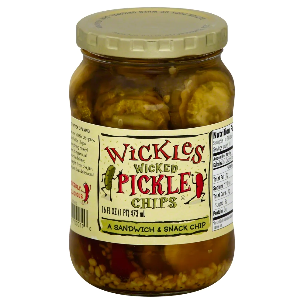 Wickles Pickles Chips: 6-Pack of 16 Oz. Bite-Sized Dill Pickle Bliss! - Cozy Farm