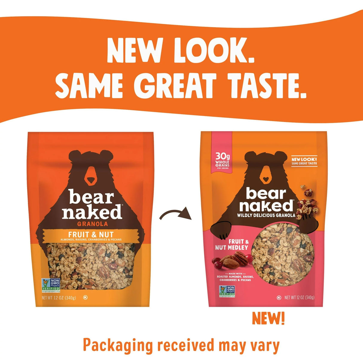 Bear Naked Granola - Fruit and Nutty Medley, 12 Oz., Pack of 6 - Cozy Farm