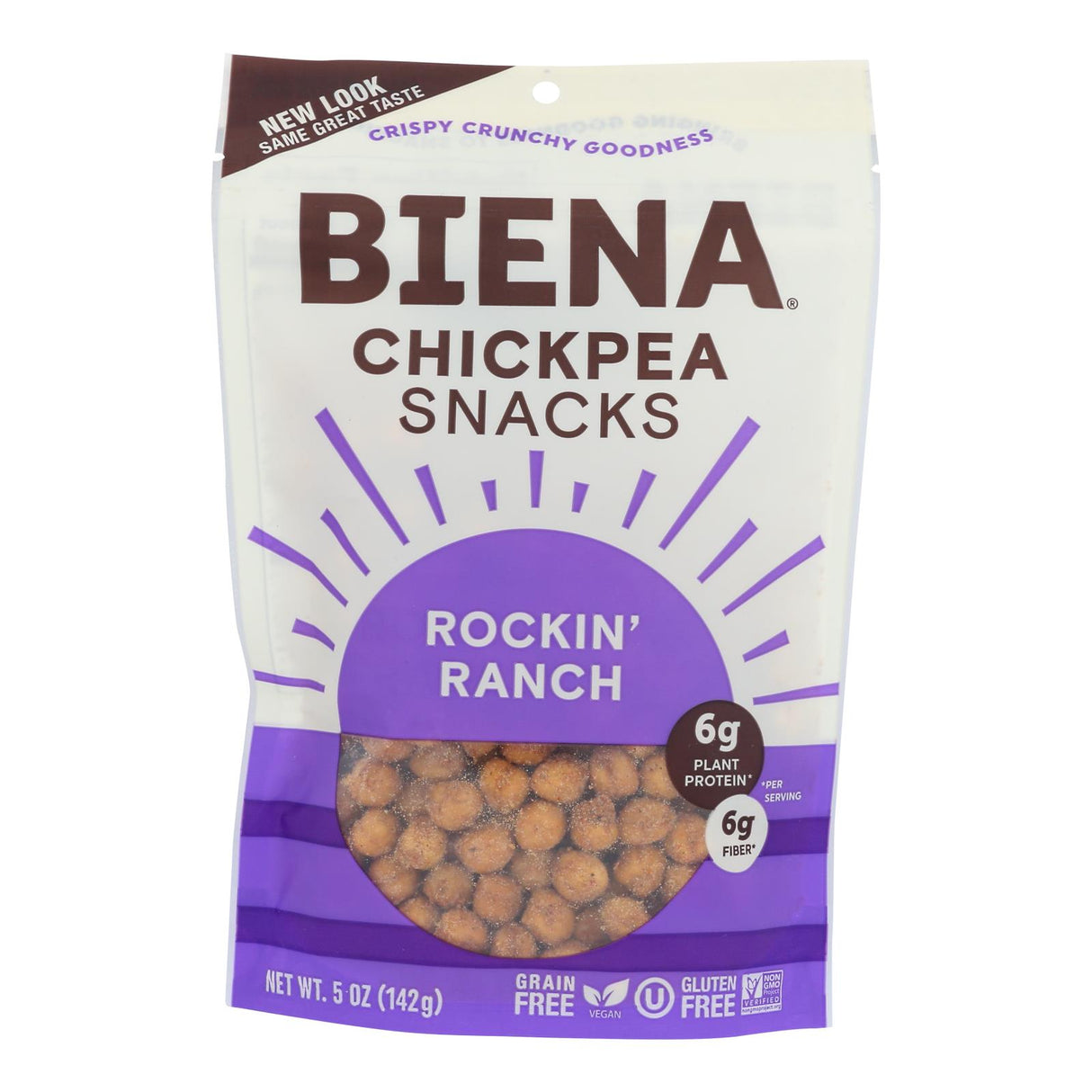 Biena Chickpea Snacks: 8-Pack of 5 Oz. Rockin' Ranch - Cozy Farm
