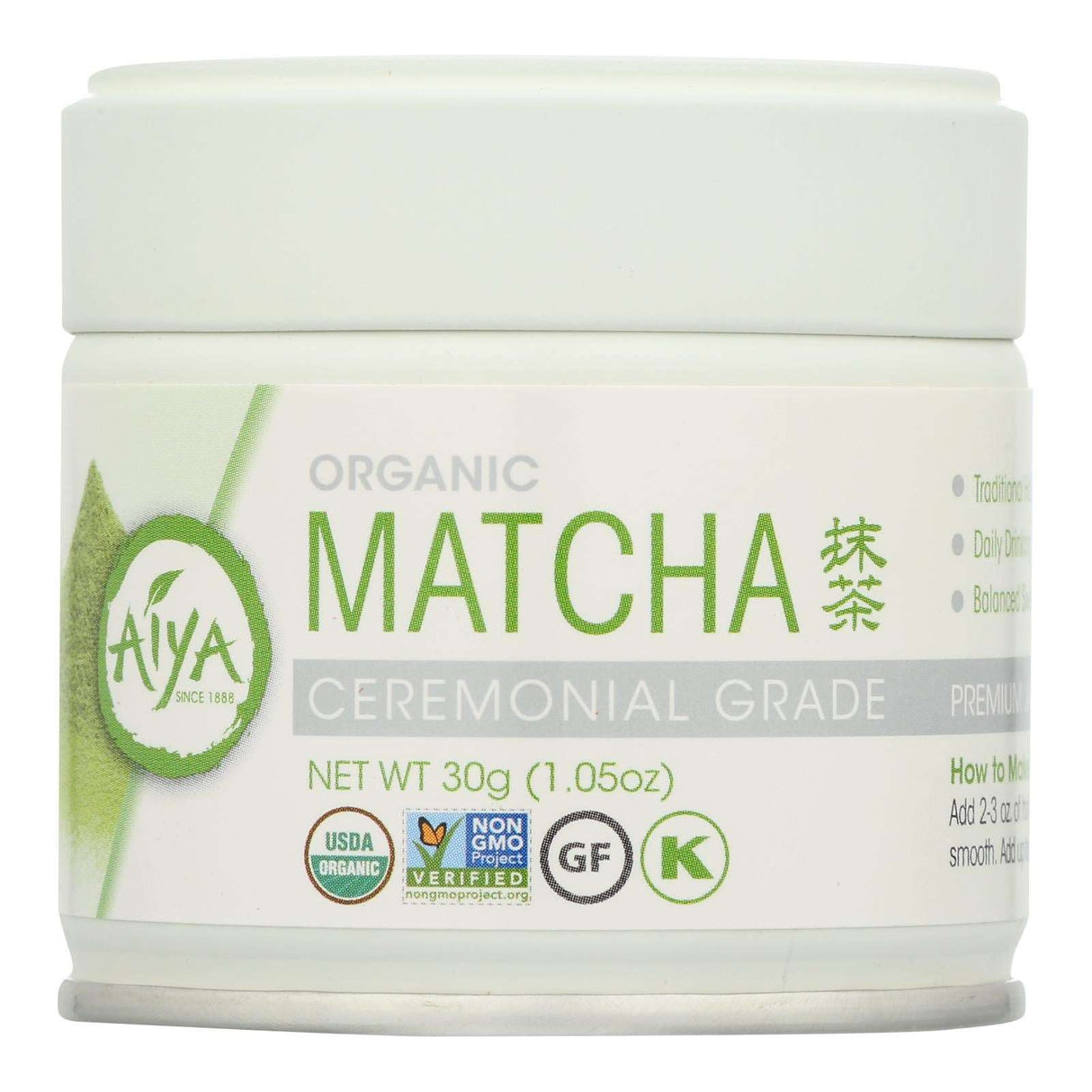 Aiya Organic Ceremonial Grade Matcha (6-Pack, 30 Gram) - Cozy Farm