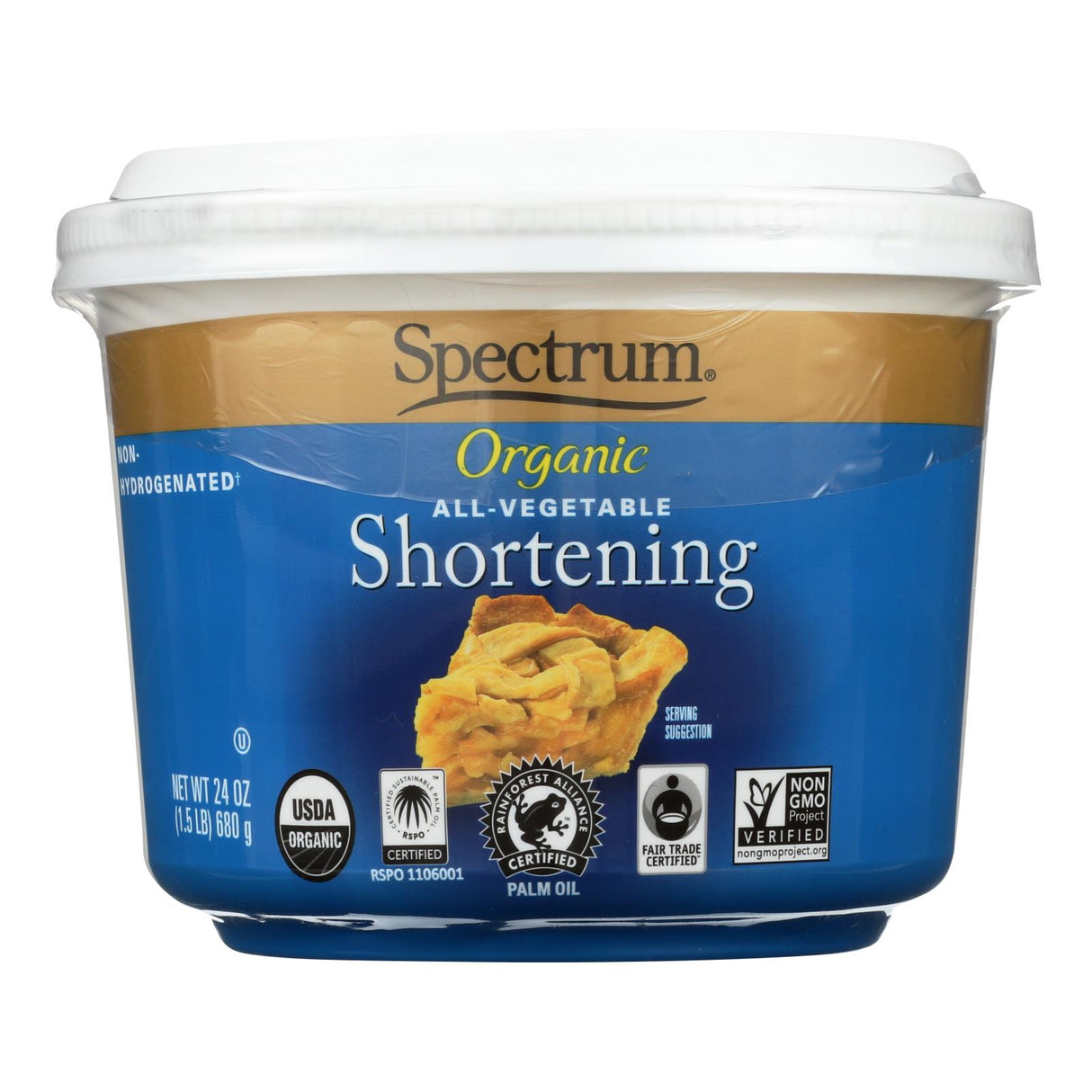 Spectrum Naturals Organic Shortening - 24 Oz. - Cozy Farm