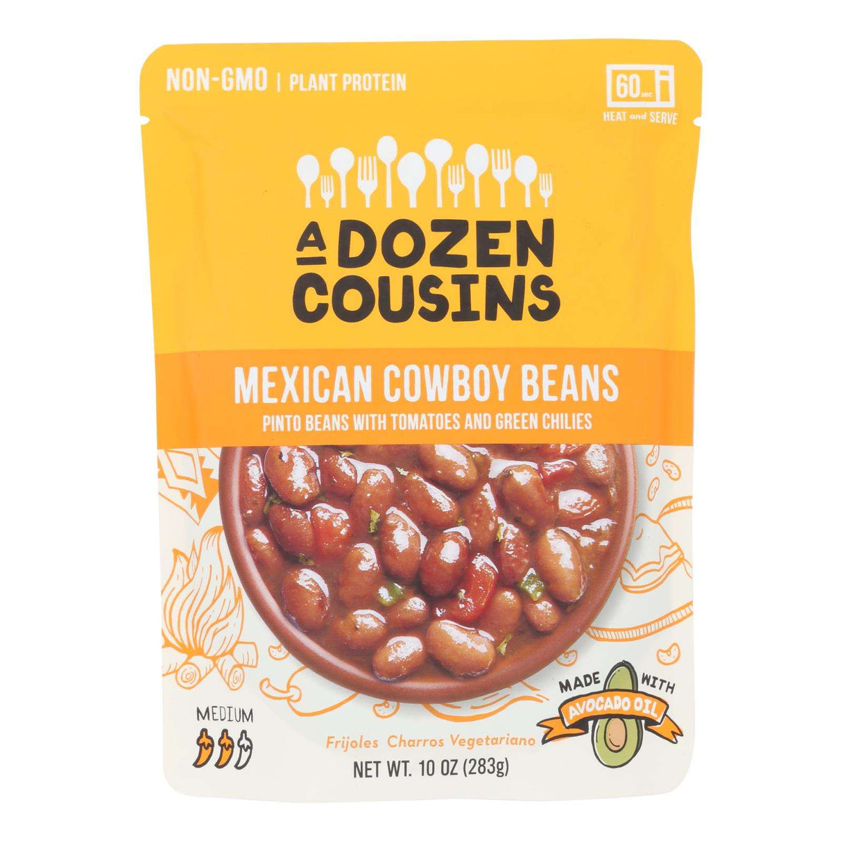 A Dozen Cousins Ready-to-Eat Mexican Pinto Beans (6-Pack, 10 Oz. Each) - Cozy Farm