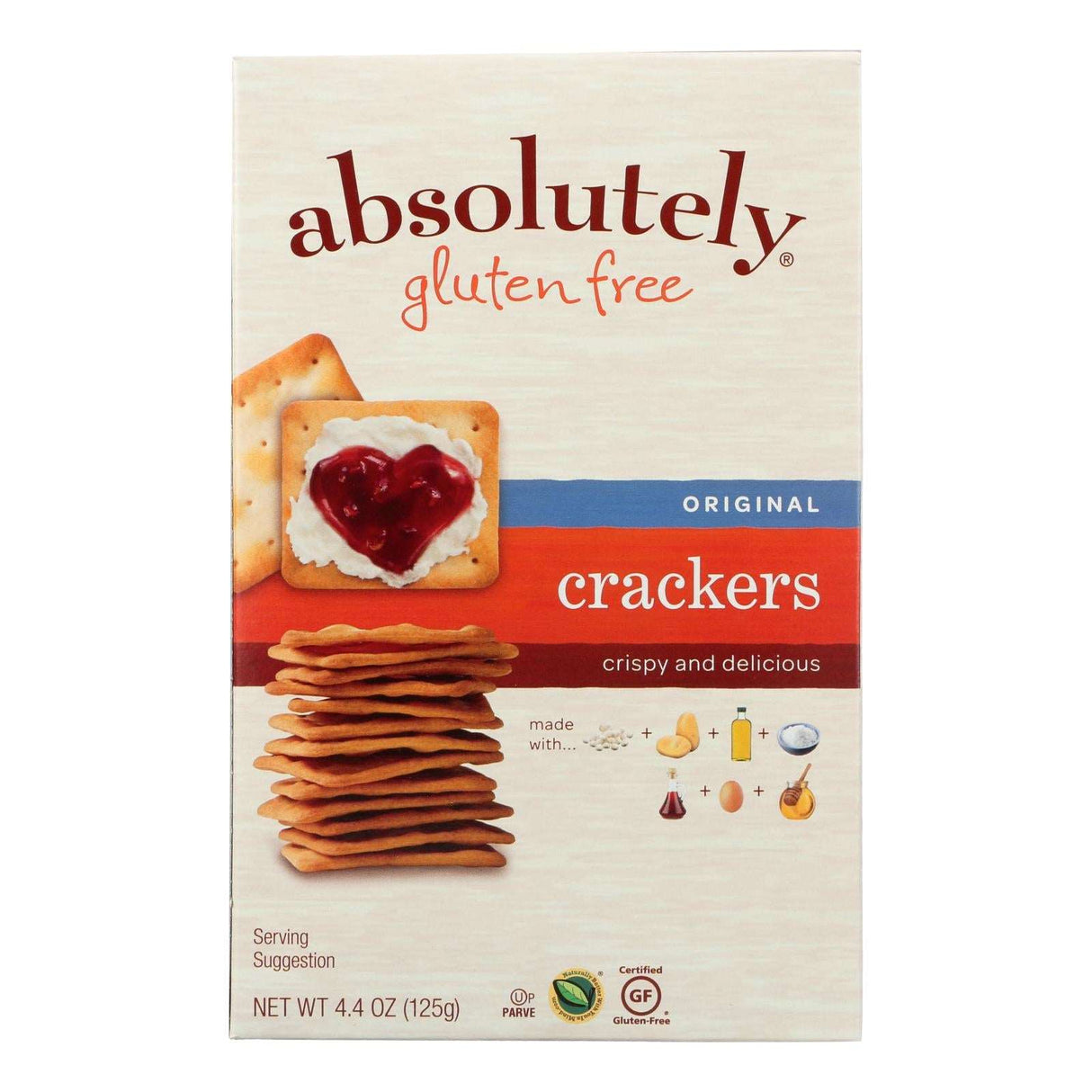 Absolutely Gluten Free Original Crackers, 12 Pack - 4.4 Oz. Per Pack - Cozy Farm