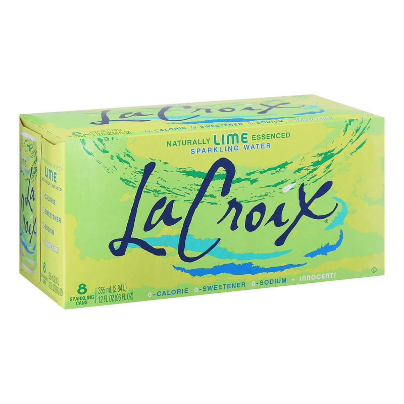 Lacroix Sparkling Water, Refreshing Lime Flavor - 12 Fl Oz Cans, Pack of 3 - Cozy Farm 