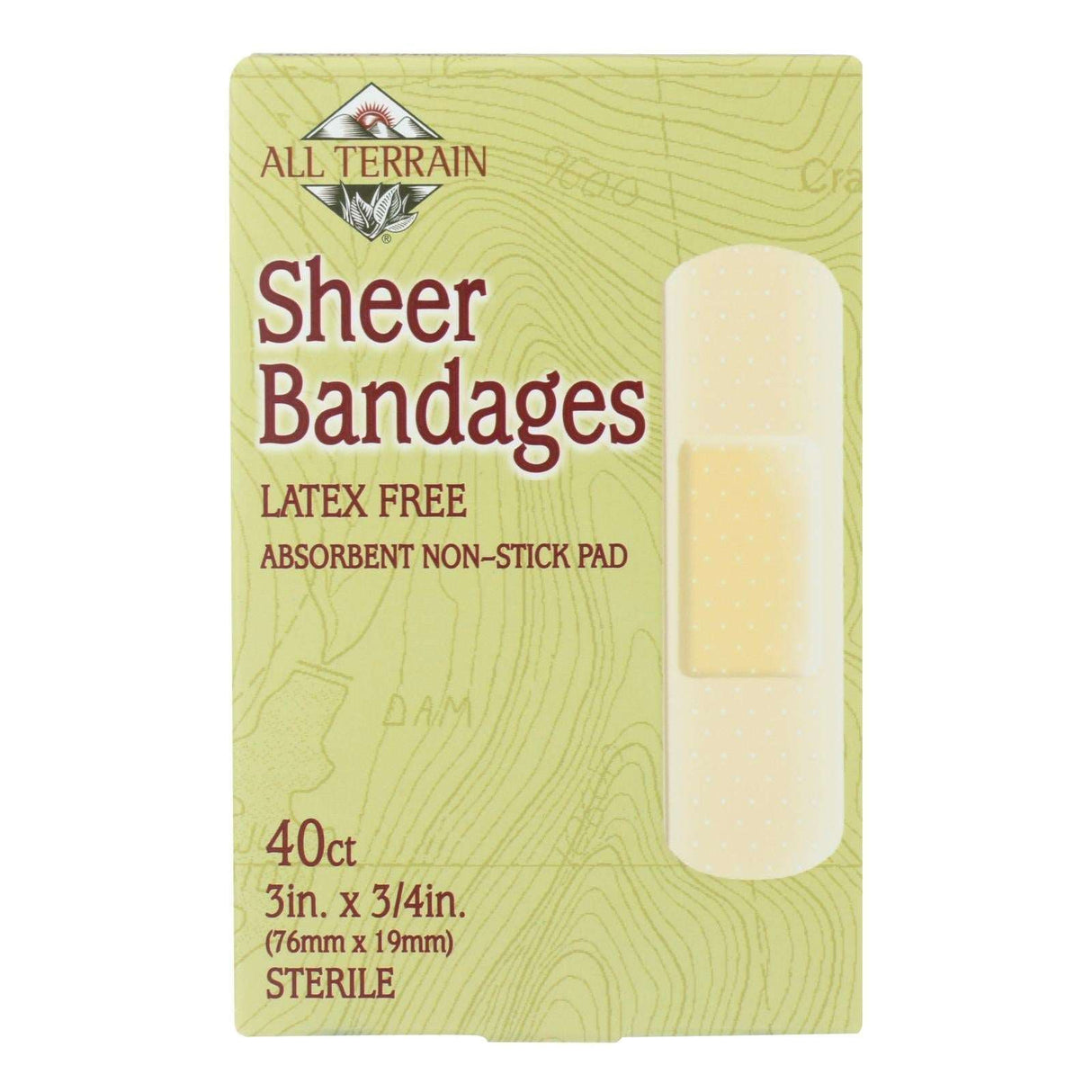 All-Terrain Adhesive Sheer Bandages for Wounds, 3/4 Inch x 3 Inches (Pack of 40) - Cozy Farm