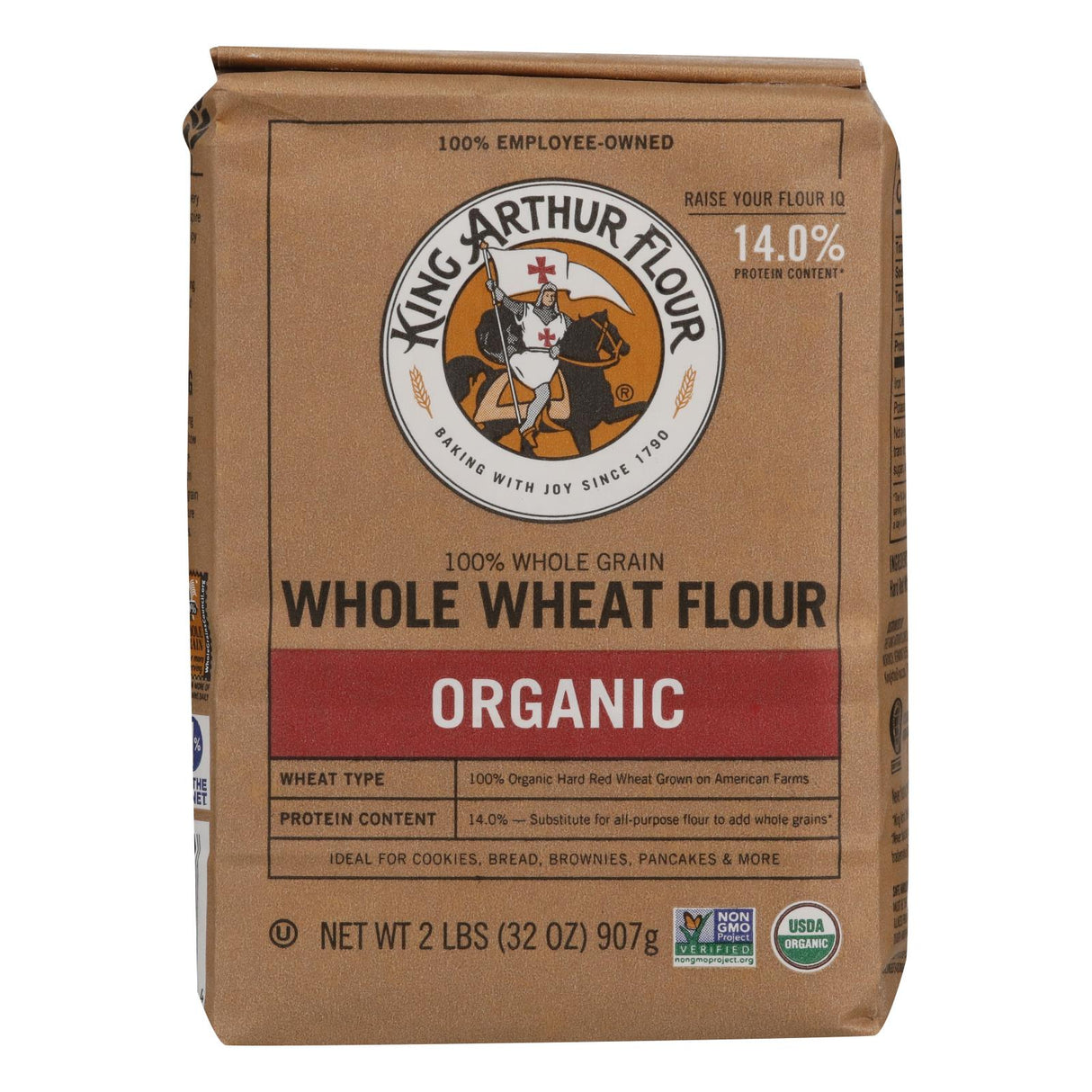 King Arthur Whole Wheat Flour - 2 lb Bag, Case of 12 - Cozy Farm