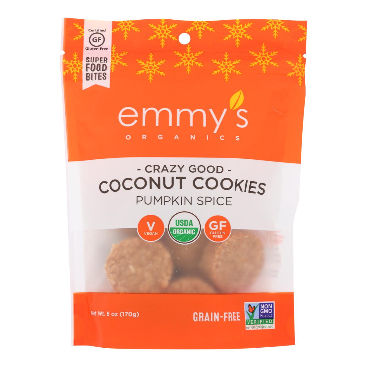 Emmy's Organics Pumpkin Spice Cookies (Pack of 8 - 6 Oz.) - Cozy Farm