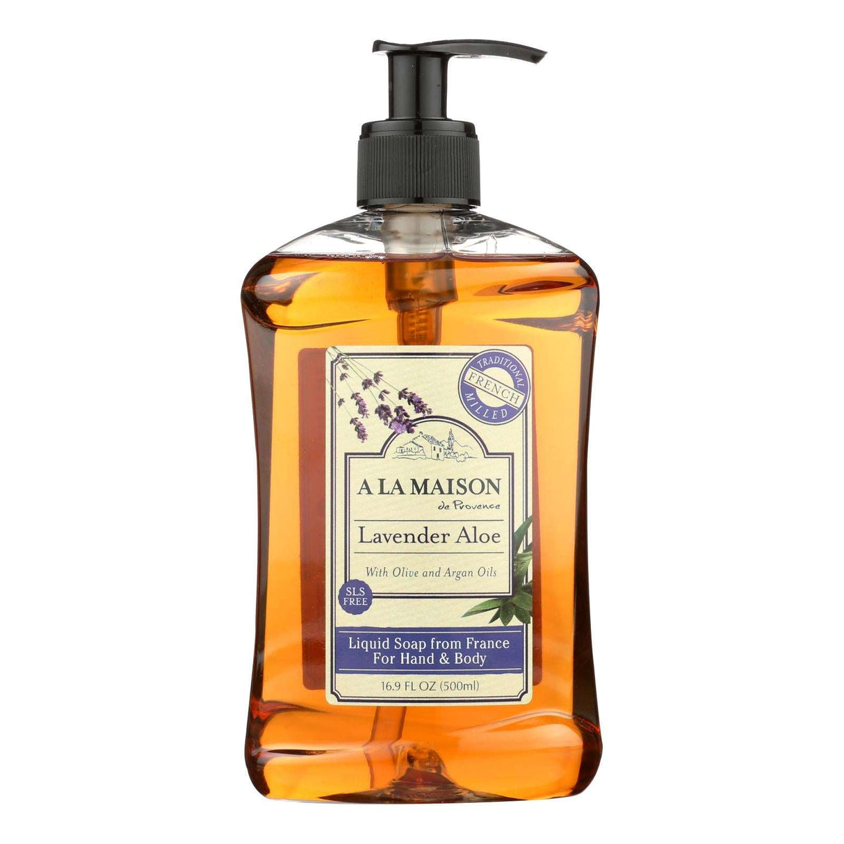 A La Maison French Liquid Soap - Lavender Aloe, 16.9 Fl Oz - Cozy Farm