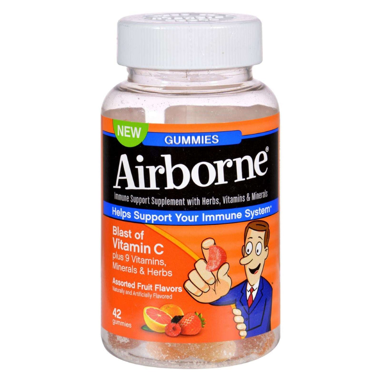 Airborne Adult Gummies: Immune Support with 42 Assorted Fruit Flavors - Cozy Farm