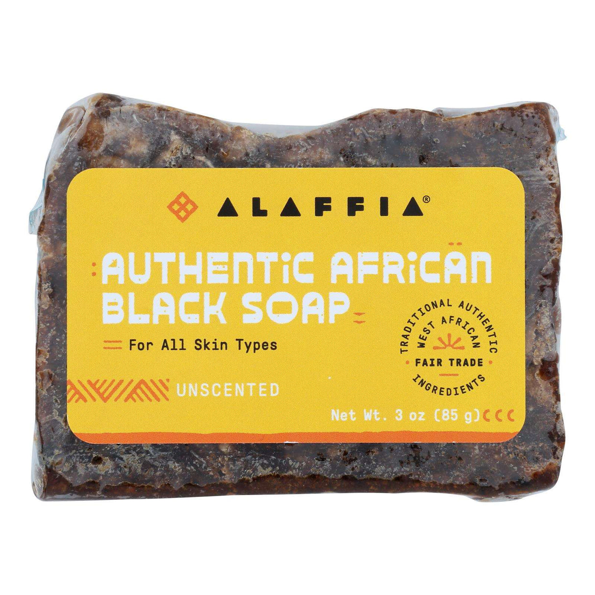 Alaffia Unscented African Black Soap, 3 Oz. - Cozy Farm