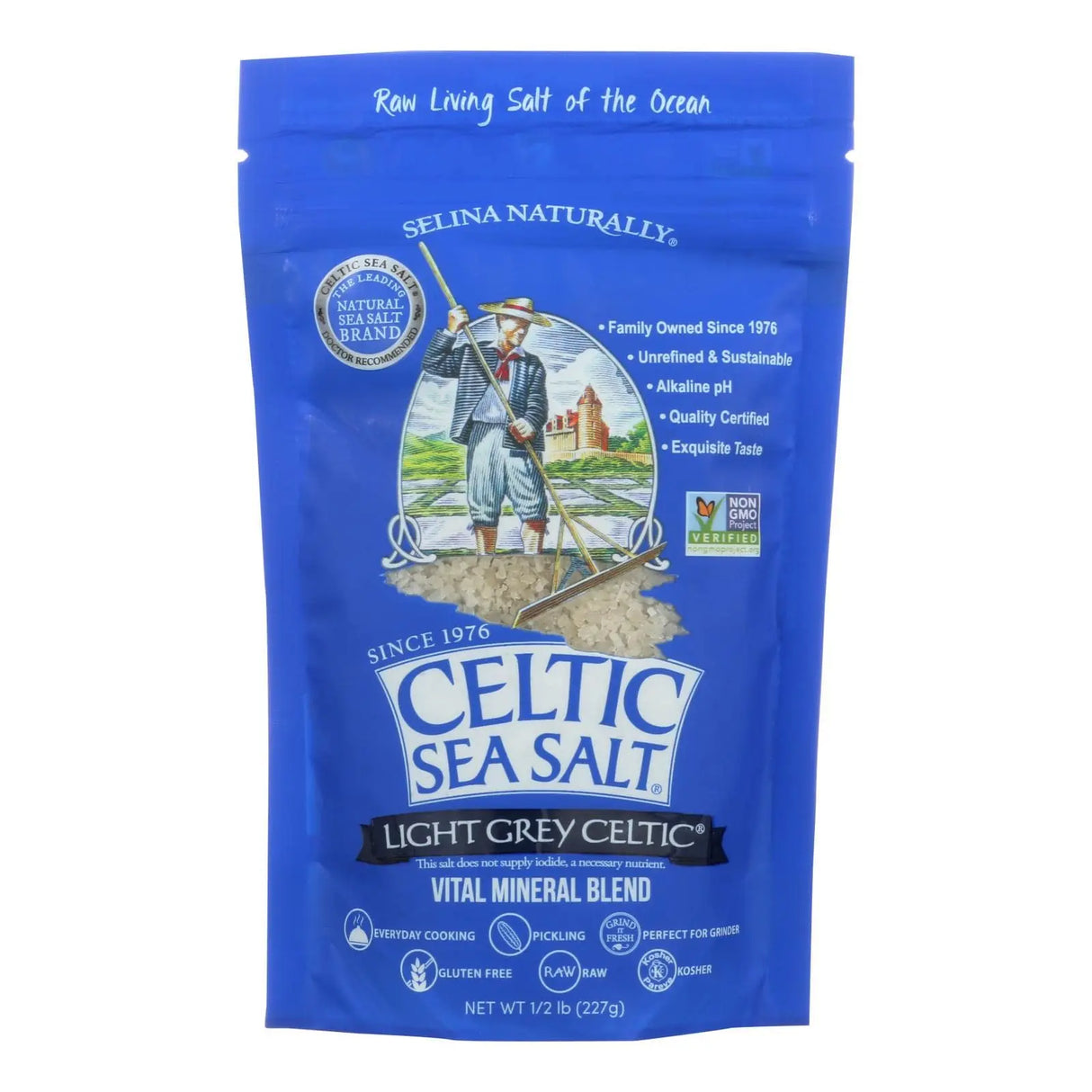 Celtic Sea Salt Light Grey, 0.5 Lb. (Pack of 6) - Cozy Farm